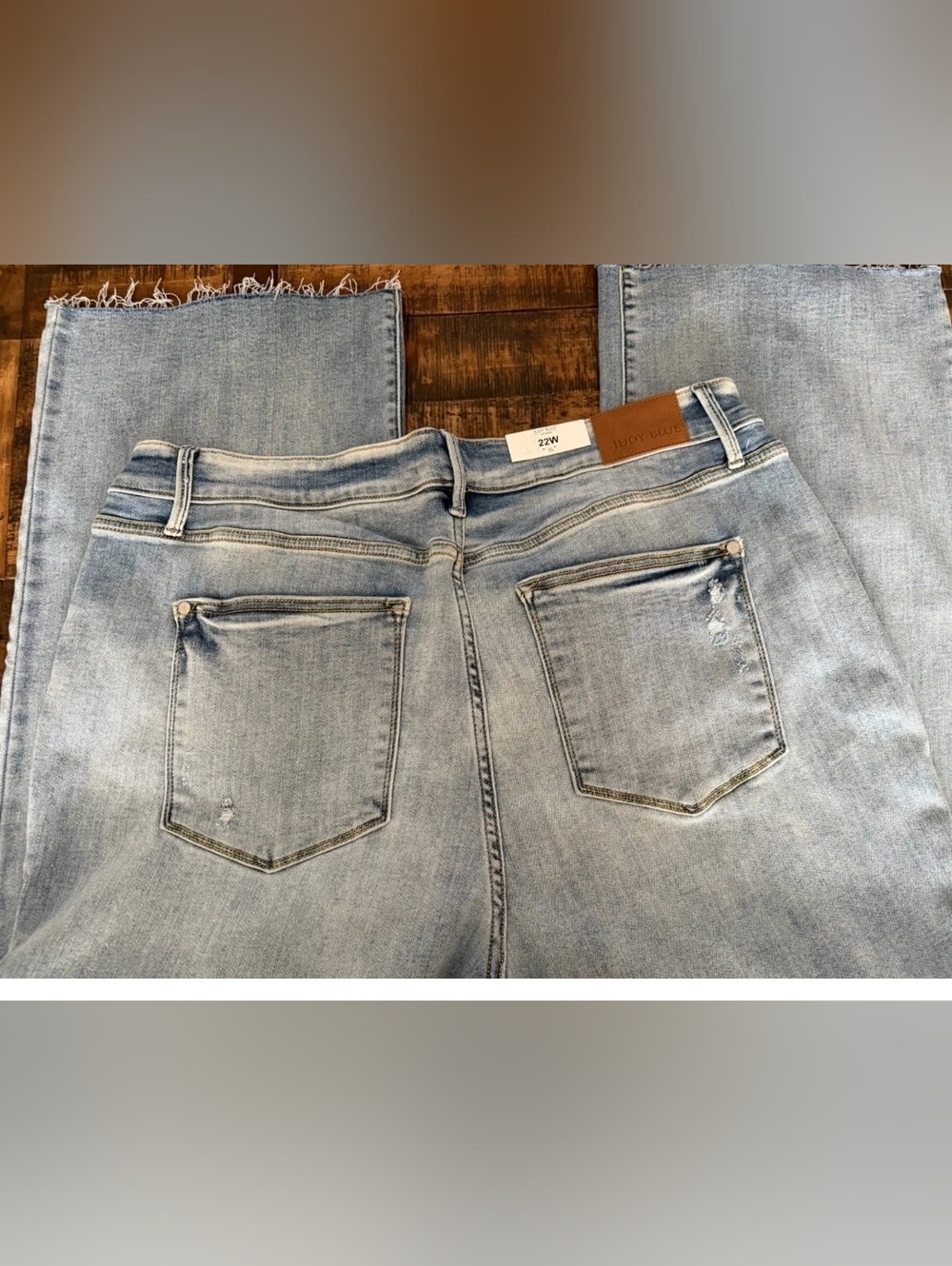 Judy Blue 22W Faded Raw Hem High Waist Blue Jeans - Picture 6 of 14